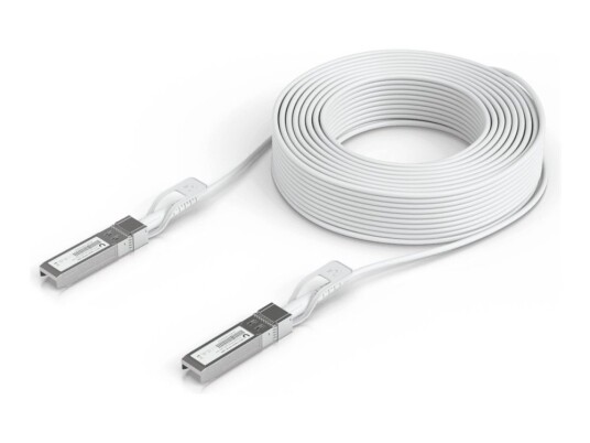 Ubiquiti Unifi - Direkte 25Gbase-Koblingskabel - Sfp28 (Hann) Til Sfp28 (Hann) - 30 M - 3 Mm - Hvit