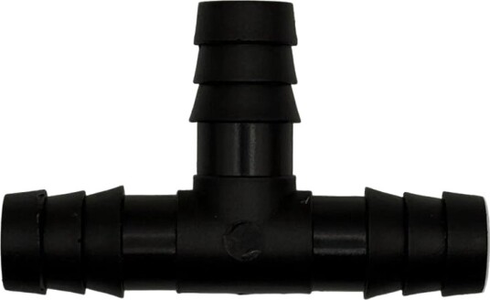 Kegland 13 mm (1/2") T-kobling 10stk PP-plast med slangestusser