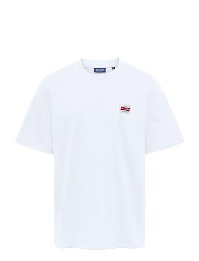 ONLY & SONS Osjfred Life Rlx Ss Label Tee Noos White 110 116