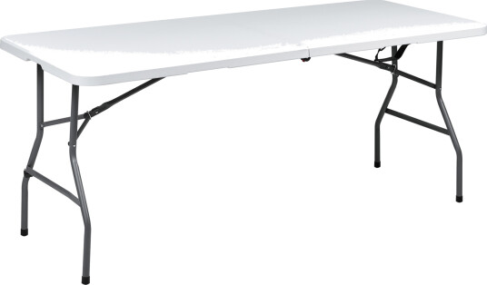 Spisebord utendørs for 6 personer Cugnoli 180 cm 74 cm Hvit/sølv
