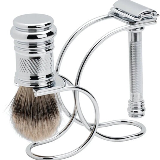 Merkur, Shaving SetSilvertip Shaving Brush & Safety RazorChrome