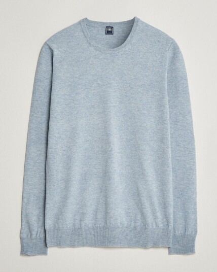 Fedeli Pure Cashmere Crew Neck Light Blue