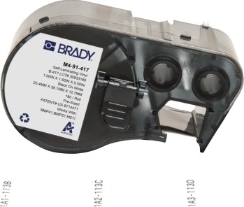 Brady M4 91 417 Sort Hvit Selvklebende Skriveretikett Vinyl Trermisk Overføring Akryl Permanent Brady M4 91 417 Sort Hvit Selvklebende Skriveretikett Vinyl Trermisk Overføring Akryl Permanent