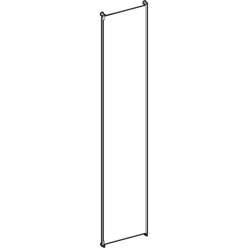 Contura Shower Next skyvedør til dusjkabinett, 70 cm, mønstret glass, hvit profil white 70x200 cm