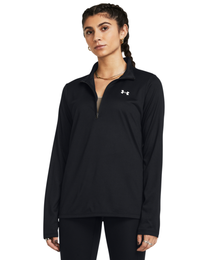 UA Tech 1/2 ZipSolid Black XL