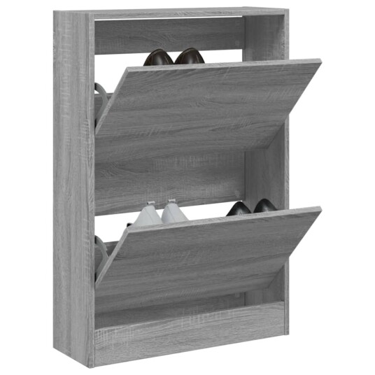 Skoskap grå sonoma 60x21x87,5 cm konstruert tre 8721012381308