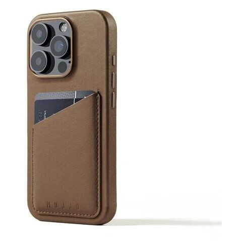Mujjo Wallet Leather Case for iPhone 16 Pro   Tan