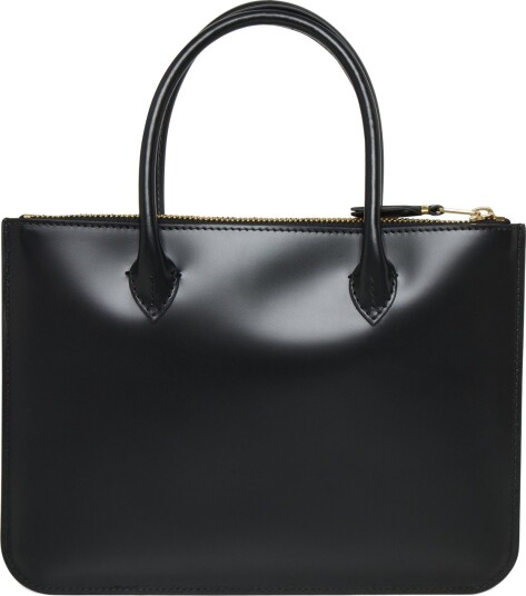 Comme des Garçons Wallet Leather Tote Black ONE SIZE Comme des Garçons Wallet Leather Tote Black ONE SIZE