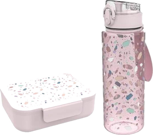 Lunch Buddies Terrazzo Lunch Box + Terrazzo Water Bottle 600ml Lunch Buddies Terrazzo Lunch Box + Terrazzo Water Bottle 600ml