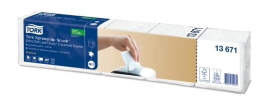 Tork Premium Extra Soft Serviett Størrelse 21.6 X 21.6 Cm Hvit En Pakke 500