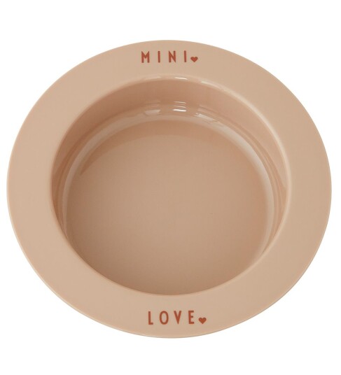 Design Letters dyp tallerken favoritt mini Beige-love