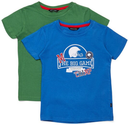 Luca &  Lola San Marino T-Shirt 2-pack Blue/Green 146-152