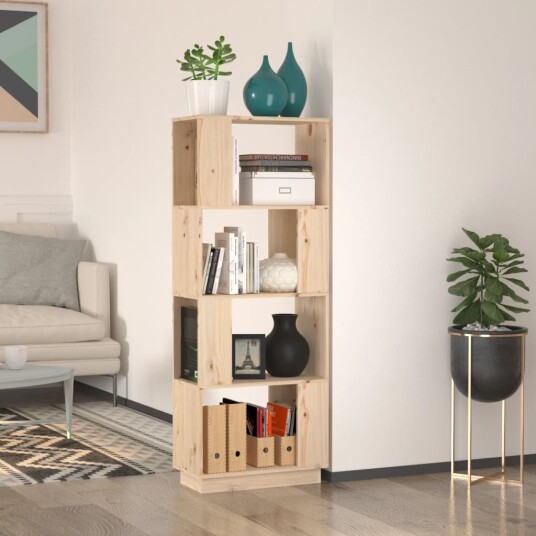 vidaXL Bokhylle/romdeler 51x25x132 cm heltre furu vidaXL Bokhylle/romdeler 51x25x132 cm heltre furu