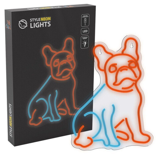Manta Style Neonlampe Fransk Bulldog