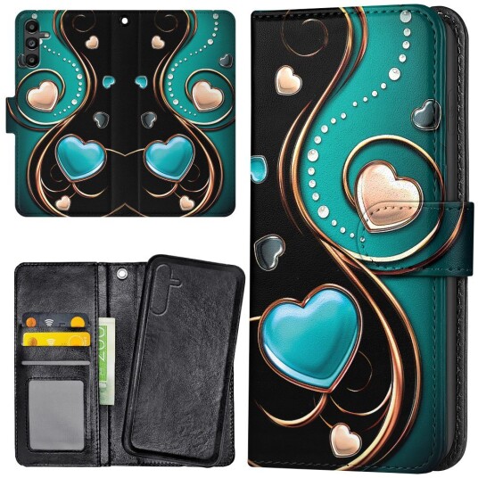 Lommebok Deksel Hjerter for Samsung Galaxy S25