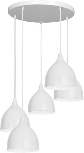 Luminex Pendellampe Nanu fem lys rund lys grå Luminex Pendellampe Nanu fem lys rund lys grå