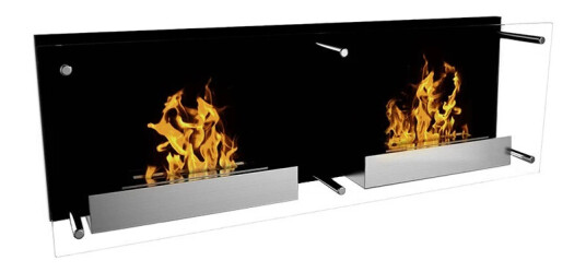 Scandiflames Dobbelt Nevada veggmontert Biopeis Svart Scandiflames Dobbelt Nevada veggmontert Biopeis Svart