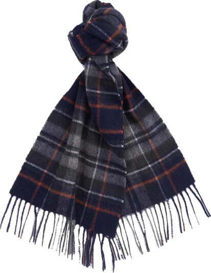 Barbour Lifestyle Lambswool/Cashmere New Check Tartan Navy/Dark Ginger