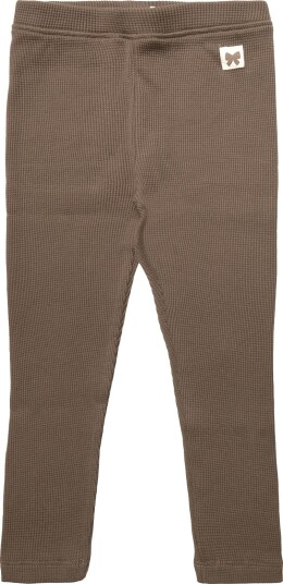 Mango Waffle Cotton Leggings - BROWN - 86