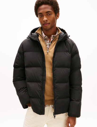 Tommy Hilfiger Down Hooded Puffer Jkt - Grey - XXXL