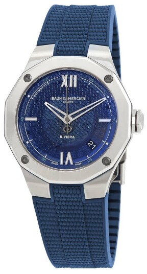Baume & Mercier Herreklokke M0A10701 Riviera Blå/Gummi Ø42 mm Baume & Mercier Herreklokke M0A10701 Riviera Blå/Gummi Ø42 mm