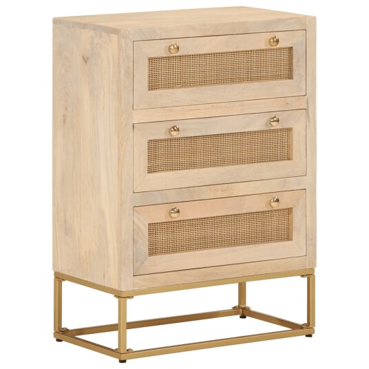 Kommode 55x30x76 cm heltre mango og jern 8721012215733