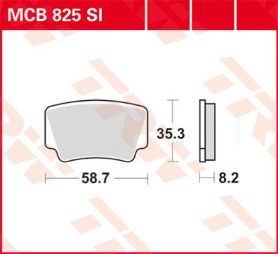Bremseklosser TRW MCB825SI Bremseklosser TRW MCB825SI