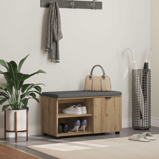 vidaXL Gangbenk Artisan Eik 80 x 38 x 46 cm vidaXL Gangbenk Artisan Eik 80 x 38 x 46 cm