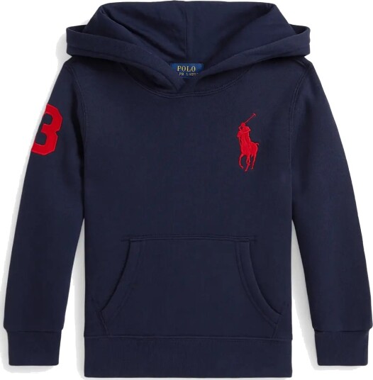 Ralph Lauren Kids Big Pony Fleece Hoodie Navy 6