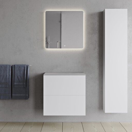 Copenhagen Bath SQ2 Servantskap 60 60x45x60 cm m/benkeplate Hvit Matt