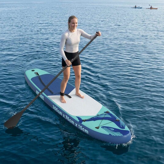 Oppblåsbar Stand Up Paddle Board HYDROS 305 x 76 x 15 cm Turkis Oppblåsbar Stand Up Paddle Board HYDROS 305 x 76 x 15 cm Turkis