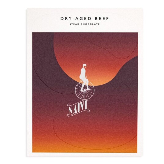 Naïve Dry-Aged Beef Dark Milk Chocolate 62% Naïve Dry-Aged Beef Dark Milk Chocolate 62%