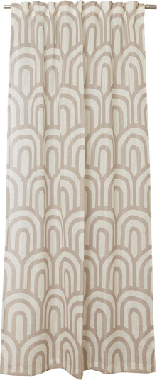 Gardin 135x220 Art deco Hvit beige