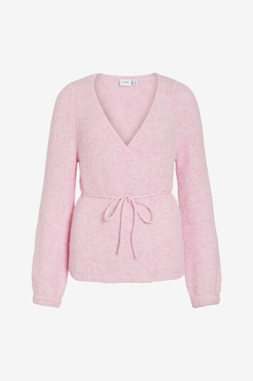 Vila Kardigan viBows L/s Wrap Knit Rosa