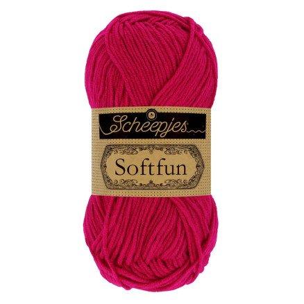 Scheepjes Softfun Garn Unicolor 2655 Cerise Scheepjes Softfun Garn Unicolor 2655 Cerise