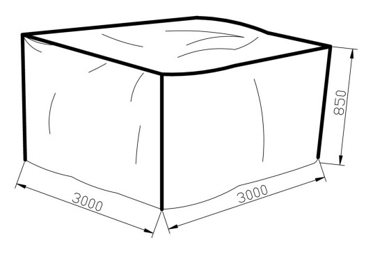 Venture Design Møbeltrekk Grå 300 x 300 x 85 cm Grå