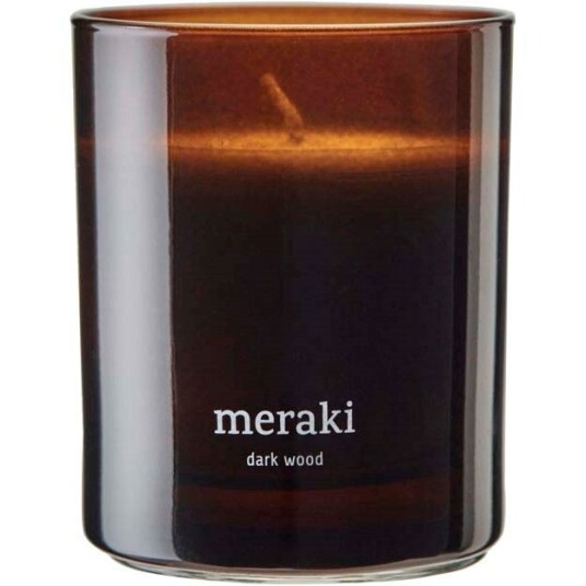 Meraki - Duftlys dark wood 9,5x8 cm brun