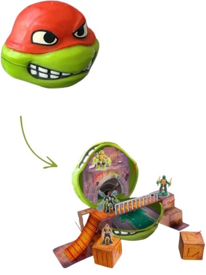 Turtles Tales Of Turtle Head Raphael Leksett Med 2 Figurer