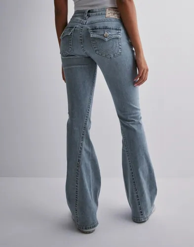 True Religion Blå Joey Low Rise Flare
