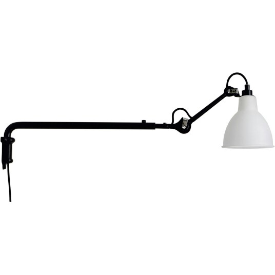 Lampe Gras N°203 Vegglampe Svart / Frostet Glass