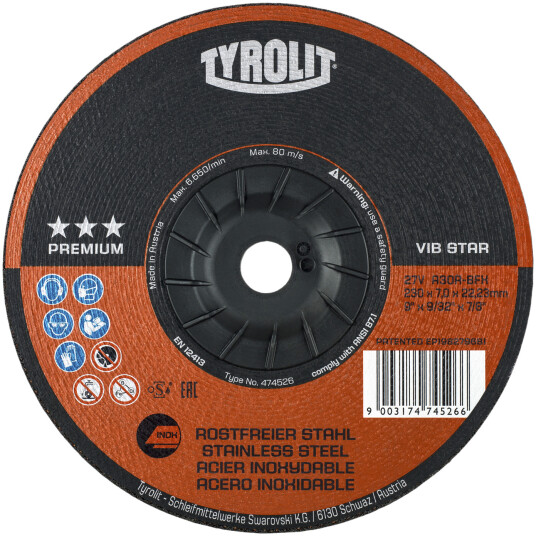 Skrubbskive Premium 27EV ø230Ã7 A30R-BFX