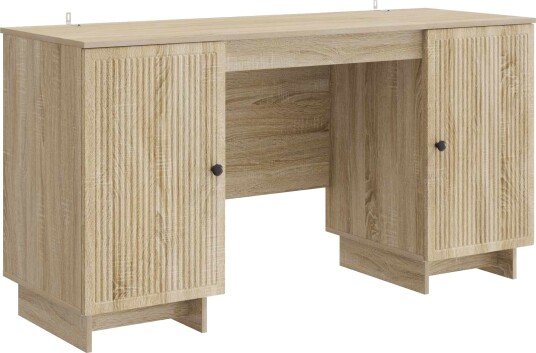 vidaXL Skrivebord Sonoma eik Konstruert tre 142,5 x 50 x 75 cm