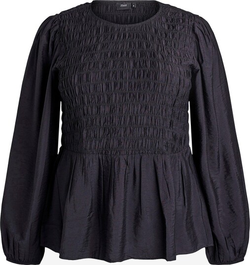 Zizzi   Bluse Mnabila L/S Blouse   Svart