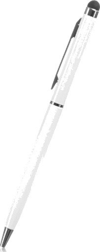 Touchscreen-Pen Med Kulepenn - Hvit