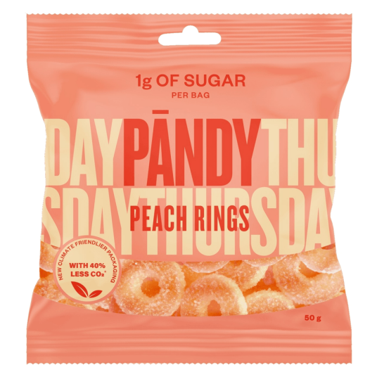 Pandy Candy Peach Rings 50g x 14pcs Pandy Candy Peach Rings 50g x 14pcs