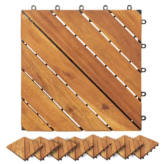 Terrassebord 10 stk 30x30 cm heltre akasie Terrassebord 10 stk 30x30 cm heltre akasie