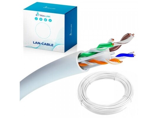 Extralink Cat6 Utp (U/Utp) Intern | Twisted Pair Nettverkskabel | 50 Millioner
