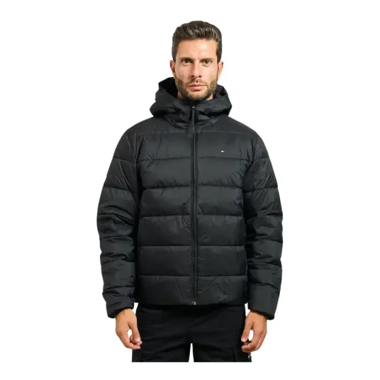 Tommy Hilfiger Mid Weight Hooded Jacket - Black - L