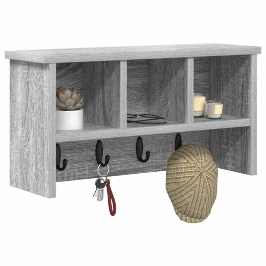  Vegghengt kleshenger Grå sonoma 50 x 16 x 26 cm Konstruert tre