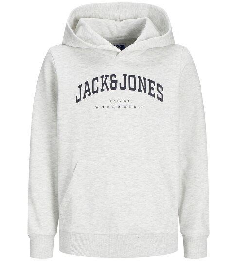 Jack & Jones Junior White Melange Caleb Varsity Sweat Hoodie Noos 140